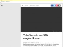 Bild zum Artikel: Thilo Sarrazin aus SPD ausgeschlossen