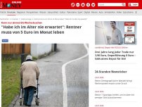 Bild zum Artikel: Kann nur einmal die Woche duschen - 'Habe ich im Alter nie erwartet': Rentner muss von 5 Euro im Monat leben