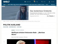 Bild zum Artikel: Wolffsohn kritisiert Steinmeier-Rede – „Wertlose Worte“