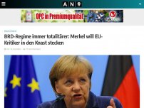Bild zum Artikel: BRD-Regime immer totalitärer: Merkel will EU-Kritiker in den Knast stecken