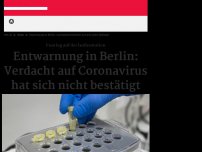 Bild zum Artikel: Verdacht auf Coronavirus in Berlin: Frau liegt auf der Isolierstation