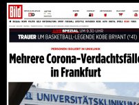 Bild zum Artikel: Personen isoliert in Uniklinik - Mehrere Corona-Verdachtsfälle in Frankfurt