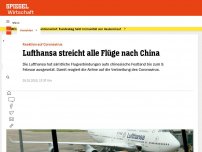 Bild zum Artikel: Lufthansa streicht alle Flüge nach China