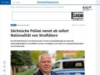 Bild zum Artikel: Sächsisch Polizei nennt ab sofort Nationalität von Straftätern