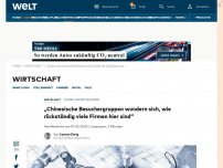 Bild zum Artikel: „Chinesische Besuchergruppen wundern sich, wie rückständig viele Firmen hier sind“