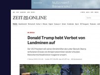 Bild zum Artikel: US-Militär: Donald Trump hebt Verbot von Landminen auf