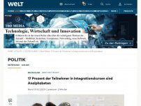 Bild zum Artikel: 17 Prozent der Teilnehmer in Integrationskursen sind Analphabeten