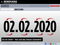 Bild zum Artikel: 02.02.2020 – lies mal das Datum rückwärts