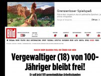 Bild zum Artikel: NAch dem Baden fiel er über sie her - Vergewaltiger (18) von 100-Jähriger bleibt frei!