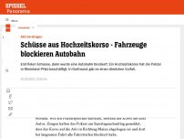 Bild zum Artikel: Autobahn 61 bei Bingen: Schüsse aus Hochzeitskorso - Fahrzeuge blockieren Autobahn