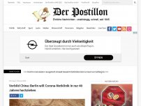 Bild zum Artikel: Vorbild China: Berlin will Corona-Notklinik in nur 40 Jahren hochziehen