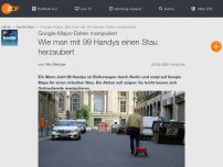 Bild zum Artikel: Wie man mit 99 Handys einen Stau herzaubert