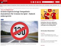 Bild zum Artikel: 'Ganz neue Möglichkeiten' - Grüne bringen Tempolimit-Ausnahmen für Elektroautos ins Spiel