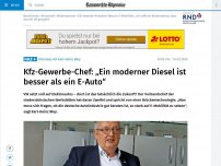 Bild zum Artikel: Kfz-Gewerbe-Chef: „Ein moderner Diesel ist besser als ein E-Auto“