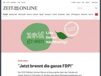 Bild zum Artikel: Gerhart Baum: 'Jetzt brennt die ganze FDP!'