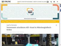 Bild zum Artikel: Angriff auf Marktplatz: Vermummte attackieren AfD-Stand in Mönchengladbach-Eicken