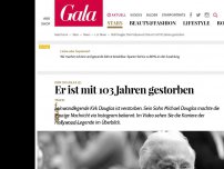 Bild zum Artikel: Kirk Douglas (†): Er ist mit 103 Jahren gestorben