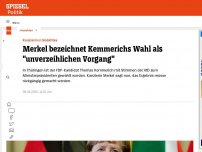 Bild zum Artikel: Angela Merkel spricht nach Ministerpräsidentenwahl in Thüringen von 'unverzeihlichem Vorgang'