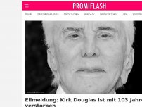 Bild zum Artikel: Eilmeldung: Kirk Douglas ist mit 103 Jahren verstorben