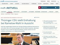 Bild zum Artikel: Thüringer CDU stellt Enthaltung bei Ramelow-Wahl in Aussicht