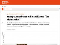 Bild zum Artikel: Thüringen: Annegret Kramp-Karrenbauer will Ministerpräsidentenkandidaten, 'der nicht spaltet'