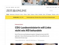 Bild zum Artikel: Schleswig-Holstein: CDU-Landesministerin will Linke nicht wie AfD behandeln