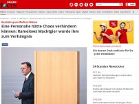 Bild zum Artikel: Gastbeitrag von Wolfram Weimer - Eine Personalie hätte Chaos verhindern können: Ramelows Machtgier wurde ihm zum Verhängnis