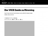 Bild zum Artikel: Der VICE Guide zu Rimming