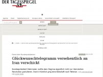 Bild zum Artikel: Glückwunschtelegram versehentlich an Iran verschickt