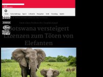 Bild zum Artikel: Botswana versteigert: