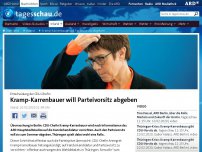 Bild zum Artikel: Kramp-Karrenbauer verzichtet auf Kanzlerkandidatur und will bald CDU-Vorsitz abgeben
