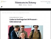 Bild zum Artikel: Thüringen: Linke in Umfrage bei 39 Prozent - CDU stürzt ab