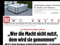 Bild zum Artikel: CDU-Hammer! - AKK verzichtet auf Kanzlerkandidatur