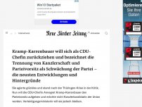 Bild zum Artikel: Kramp-Karrenbauer verzichtet auf Kanzlerkandidatur und CDU-Vorsitz