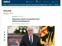 Bild zum Artikel: Steinmeier schickt versehentlich doch Glückwunschtelegramm