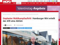 Bild zum Artikel: Geplanter Wahlkampfauftritt: Hamburger Wirt erteilt der AfD eine Abfuhr