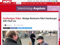 Bild zum Artikel: Großartiges Video: Mutige Rentnerin macht Hamburger AfD-Chef fertig