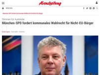 Bild zum Artikel: Stimmen für Ausländer : München-SPD fordert kommunales Wahlrecht für Nicht-EU-Bürger