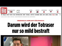 Bild zum Artikel: Er fuhr fünf Menschen tot - Marvin H. muss drei Jahre und 6 Monate in den Knast