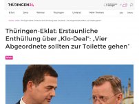 Bild zum Artikel: Thüringen-Eklat: Erstaunliche Enthüllung über „Klo-Deal“: „Vier Abgeordnete sollten zur Toilette gehen“