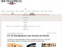 Bild zum Artikel: 65 IS-Rückkehrer aus Syrien in Berlin