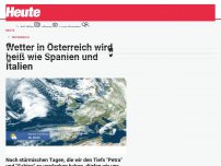 Bild zum Artikel: Wetter in Österreich wird heiß wie Spanien und Italien