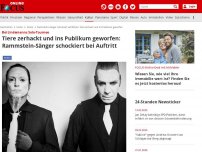 Bild zum Artikel: Bei Lindemanns Solo-Tournee - Tiere zerhackt und ins Publikum geworfen: Rammstein-Sänger schockt bei Auftritt
