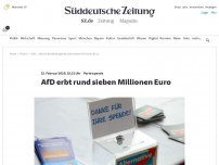 Bild zum Artikel: Parteispende: AfD erbt rund sieben Millionen Euro