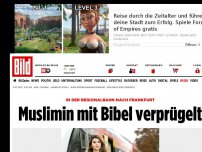 Bild zum Artikel: In der Regionalbahn nach Frankfurt - Muslimin mit Bibel verprügelt
