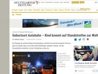 Bild zum Artikel: A8 bei Stuttgart-Möhringen: Geburtsort Autobahn – Kind kommt auf Standstreifen zur Welt