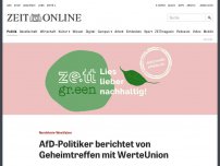 Bild zum Artikel: Nordrhein-Westfalen: AfD-Politiker berichtet von Geheimtreffen mit WerteUnion