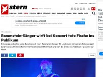 Bild zum Artikel: Konzert in Hannover: Till Lindemann: Der Rammstein-Sänger wirft tote Fische ins Publikum