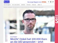 Bild zum Artikel: Moritz' Onkel hat 100.000 Euro an die AfD gespendet – jetzt organisieren er und seine Familie eine Gegenspende