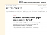 Bild zum Artikel: Thüringen: Tausende demonstrieren gegen Bündnisse mit der AfD